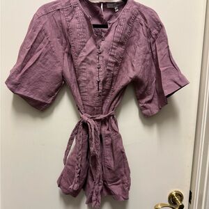 NWOT Joie Purple Button-Down Jumpsuit